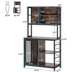 Tribesigns Bakers Rack Hutch, Kitchen Rack With Wine Cabinet And Glass Holder -High End Kitchen 446111cc03ef3202 8528 w800 h800 b1 p0