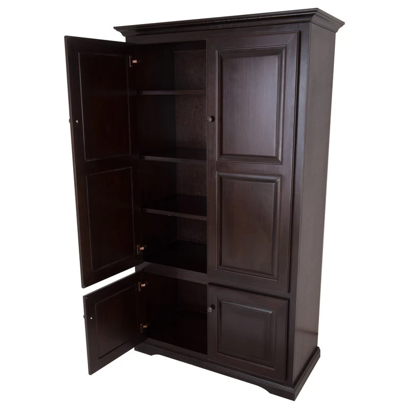Extra Wide Kitchen Pantry Cabinet, Antique Black 3 Extra Wide Kitchen Pantry Cabinet, Antique Black - Image 3