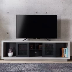 Furniture Of America Tellun Industrial Wood Storage 71-Inch TV Stand In Black -High End Kitchen 4cd100b10c2e4a79 9292 w800 h800 b0 p0