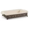 Acanthus Ceramic Baker With An Artfully Crafted Scrolled Metal Base, 14x9