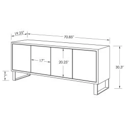 70.6" Modern Neve Buffet White Lacquer Polished Stainless Steel Legs -High End Kitchen 53911b160e332f3d 8169 w800 h800 b1 p0