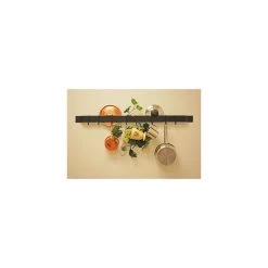 Rogar Wall Mount 36" Bar-Style Pot Rack With 8 Hooks, Hammer Steal Or Black, Bla -High End Kitchen 56f1b00005bf79bc 9349 w800 h800 b0 p0