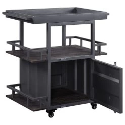 ACME Cargo Serving Cart, Antique Walnut & Gunmetal -High End Kitchen 5901b50e0dfa73b4 0689 w800 h800 b1 p0