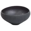 Matana Sand Organic Tall Black Ceramic Bowl, 9.75" Diameter