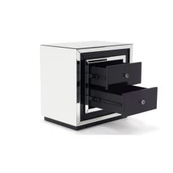 Modern Malibu Side Table Clear Smoked Black Mirrored Finish 2 Drawers 8 Modern Malibu Side Table Clear Smoked Black Mirrored Finish 2 Drawers -High End Kitchen 5c41fff606a6d143 8163 w800 h800 b1 p0