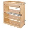 Wood Base Cabinet Pull Out Organizer With Soft Close, 10.5"