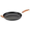 Hard-Anodized Ii Nonstick 14" Skillet, Helper Handle, Gray, Orange Handle