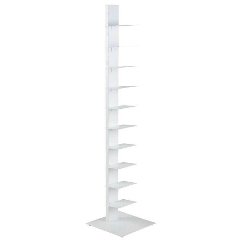 Sapiens 60" Bookcase Tower, White 2 Sapiens 60" Bookcase Tower, White - Image 2
