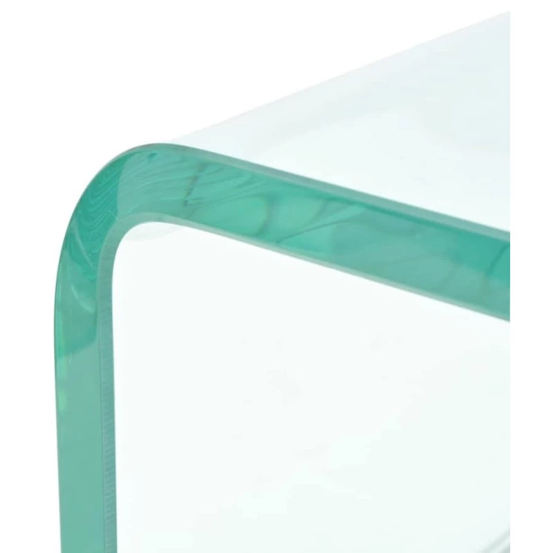 VidaXL TV Stand Monitor Riser Clear Glass 35.4" Computer LCD Desktop Shelf 5 VidaXL TV Stand Monitor Riser Clear Glass 35.4" Computer LCD Desktop Shelf - Image 5