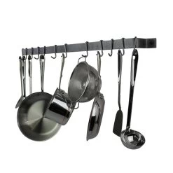 Enclume 36" Wall Rack With 6 Hooks, Hammered Steel -High End Kitchen 6291d6c00a283122 0423 w800 h800 b1 p0