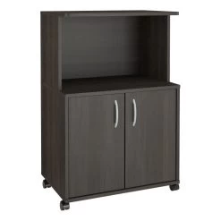 Nexera 499 2-Door Mobile Microwave Cart, Ebony