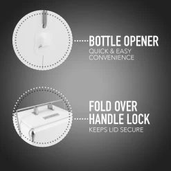 Permasteel 14 Quart Portable Picnic Cooler, White -High End Kitchen 67c129bd0102c593 0009 w800 h800 b0 p0