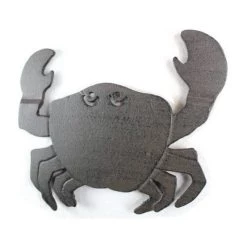 Cast Iron Crab Trivet, Antique Silver, 11", Cast Iron