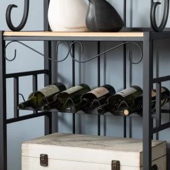 Boraam Praha Metal Bakers Rack With Black Finish 12503 -High End Kitchen 6851f9200f4417a5 1421 w800 h800 b0 p0