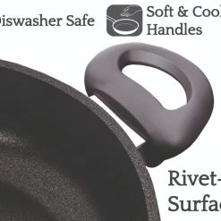 Saflon Titanium Nonstick Saute Use Pot With Glass Lid, PFOA Free, 4-Quart -High End Kitchen 6de15b410b329304 2607 w800 h800 b0 p0