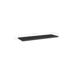 VidaXL 4x Bookshelf Board High Gloss Black 23.6"x7.9"x0.6" Engineered Wood -High End Kitchen 6f11f1e4032acae4 9461 w800 h800 b1 p0