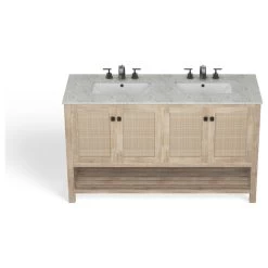 The Kerry Bathroom Vanity, Double Sink, 60", Natural, Freestanding -High End Kitchen 72312b2b03d99bf5 7519 w800 h800 b1 p0