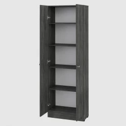 Lindon Pantry Storage Cabinet, Smokey Oak -High End Kitchen 770119810fc6969f 8875 w800 h800 b0 p0