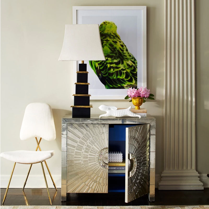 Jonathan Adler Talitha Cabinet, Nickel 11 Jonathan Adler Talitha Cabinet, Nickel - Image 11
