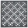 Decorative Square Black Cast Iron Trivet, Ornate Diamond Design, 5.25"