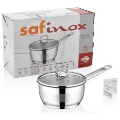 Safinox 18/10 Stainless Steel Tri-Ply Capsulated Bottom Sauce Pan, 1.5-Quart -High End Kitchen 8001e8b70b32c9ac 5883 w800 h800 b1 p0