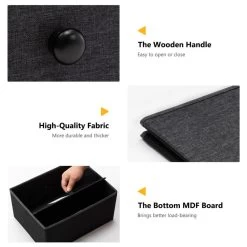 8 Fabric Drawers Steel Frame Double Dresser, Black -High End Kitchen 8031eb2600658ca0 8543 w800 h800 b1 p0