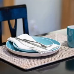 Artifacts Rattan Rectangular Placemat, White Wash -High End Kitchen 81a121e70fb95a42 1417 w800 h800 b0 p0