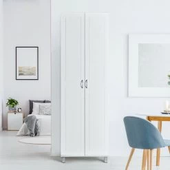 Gymax 2-Door Tall Storage Cabinet Kitchen Pantry Cupboard Organizer Furniture -High End Kitchen 8231adac0157deb0 7699 w800 h800 b0 p0