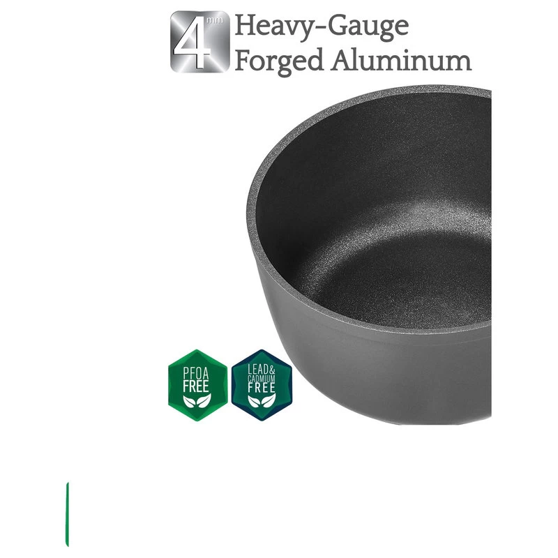 Saflon Titanium Nonstick Sauce Pan With Glass Lid, PFOA Free, 3-Quart 3 Saflon Titanium Nonstick Sauce Pan With Glass Lid, PFOA Free, 3-Quart - Image 3