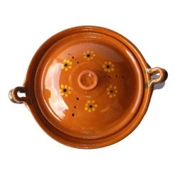 Ancient Cookware, Mexican Clay Lidded Cazuela Pot, 11.5x15x7 -High End Kitchen 869119c4089a4836 0391 w800 h800 b1 p0