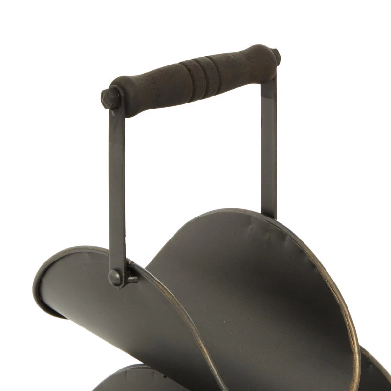 Industrial Black Metal Wine Rack 16406 2 Industrial Black Metal Wine Rack 16406 - Image 2