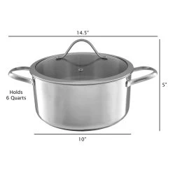 6 Quart Stock Pot-Stainless Steel Pot, Lid By Classic Cuisine -High End Kitchen 897171c90a60cbe1 3091 w800 h800 b1 p0