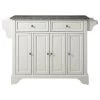 Crosley LaFayette Solid Granite Top Kitchen Island, White Finish