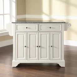 Crosley LaFayette Solid Granite Top Kitchen Island, White Finish -High End Kitchen 8b71810f064634d4 2038 w800 h800 b0 p0