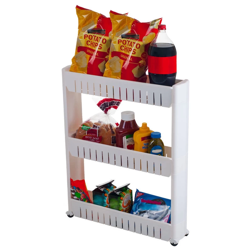Mobile Shelving Unit Organizer With 3 Large Storage Baskets By Everyday Home 3 Mobile Shelving Unit Organizer With 3 Large Storage Baskets By Everyday Home - Image 3