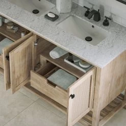 The Kerry Bathroom Vanity, Double Sink, 60", Natural, Freestanding -High End Kitchen 8e31292403d99bb8 7519 w800 h800 b0 p0