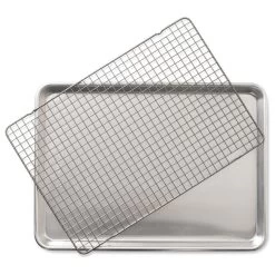 Nordic Ware 2 Piece Half Sheet With Nonstick Grid Set
