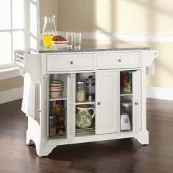 Crosley LaFayette Solid Granite Top Kitchen Island, White Finish -High End Kitchen 93e199cf064634d8 2038 w800 h800 b0 p0