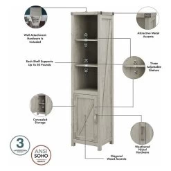 Cottage Grove Tall Narrow 5 Shelf Bookcase In Cottage White - Engineered Wood 7 Cottage Grove Tall Narrow 5 Shelf Bookcase In Cottage White - Engineered Wood -High End Kitchen 9551db2f0ffa9398 2089 w800 h800 b1 p0