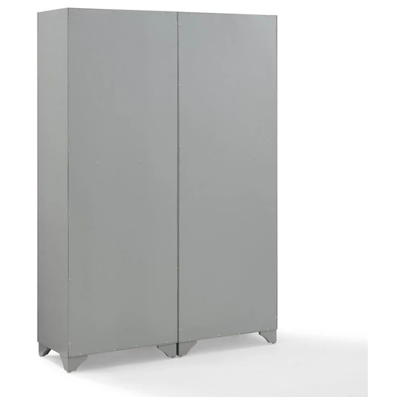 Crosley Tara 2-Piece Pantry Set, Distressed Gray 2 Pantries 5 Crosley Tara 2-Piece Pantry Set, Distressed Gray 2 Pantries - Image 5