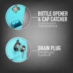 Permasteel 80 Quart Portable Rolling Patio Cooler, Turquoise 15 Permasteel 80 Quart Portable Rolling Patio Cooler, Turquoise -High End Kitchen 9631573200ae855c 3351 w800 h800 b0 p0