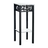 Accent Table Side End Plant Stand Square Living Room Bedroom Metal Black