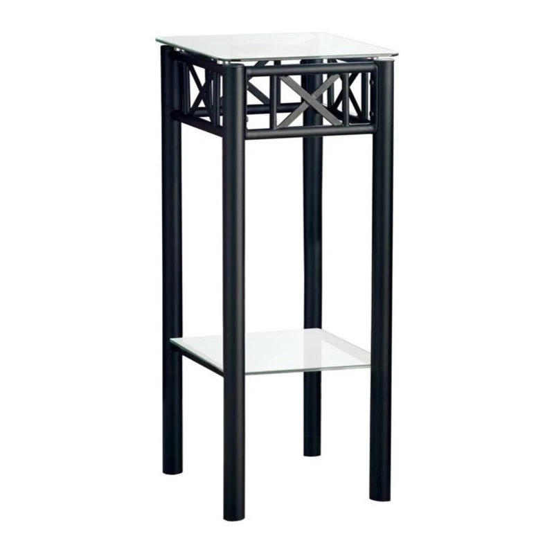 Accent Table Side End Plant Stand Square Living Room Bedroom Metal Black 1 Accent Table Side End Plant Stand Square Living Room Bedroom Metal Black
