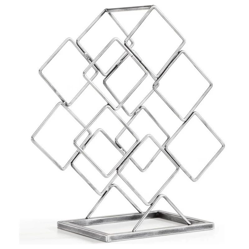 Danya B. Antique Silver Electroplated 6-Bottle Wine Rack 2 Danya B. Antique Silver Electroplated 6-Bottle Wine Rack - Image 2