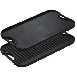 Lodge Reversible Pro Grid Iron Griddle, 20"x10-7/16" -High End Kitchen 9961150a0a84390c 4365 w800 h800 b1 p0