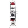 Enclume Handcrafted 6-Tier Gourmet Cookware Stand With Shelves, Hammered Steel