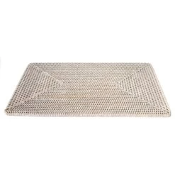 Artifacts Rattan Rectangular Placemat, White Wash