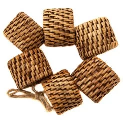 Artifacts Rattan Oval Napkin Rings 6 Piece Set, Honey Brown -High End Kitchen 9bf176a70d10eedf 1354 w800 h800 b1 p0