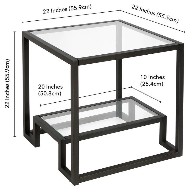 Hudson & Canal Athena Side Table, Blackened Bronze 5 Hudson & Canal Athena Side Table, Blackened Bronze - Image 5