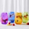 Colored Glass Tumblers, Set Of 4
